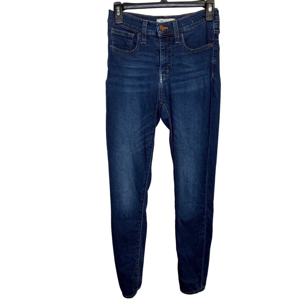 Madewell Womens 9” Mid-Rise Skinny Jeans Size 26 Dark Wash Denim Style L9933
